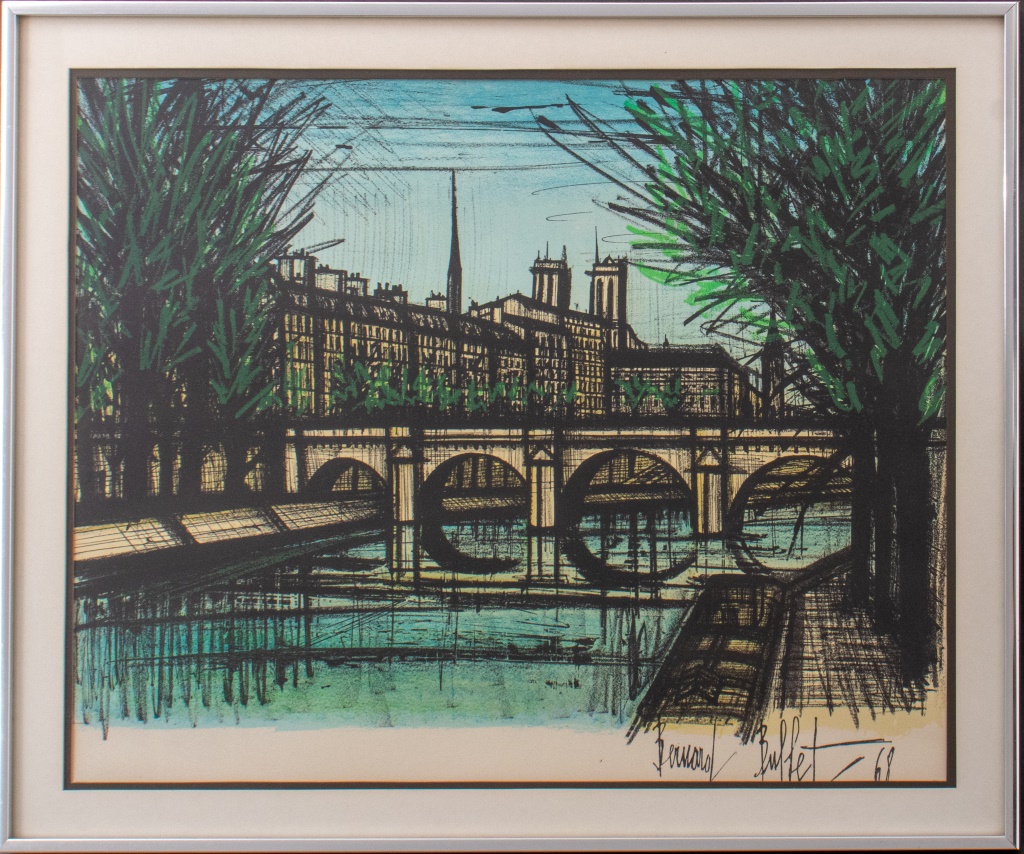 Appraisal: BERNARD BUFFET PARIS LE PONT NEUF LITHOGRAPH Bernard Buffet French