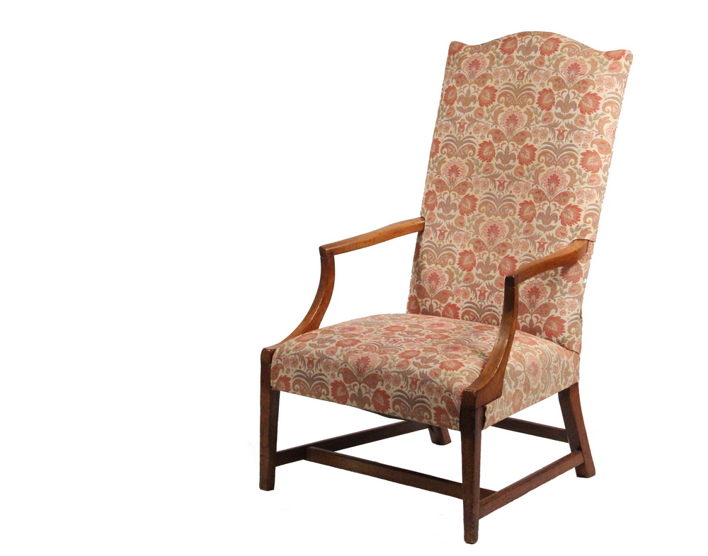 Appraisal: HEPPLEWHITE ARMCHAIR - Period Martha Washington Lolling Chair in mahogany