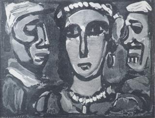 Appraisal: Georges Rouault Les Visages Engraving Wood engraving signed in plate