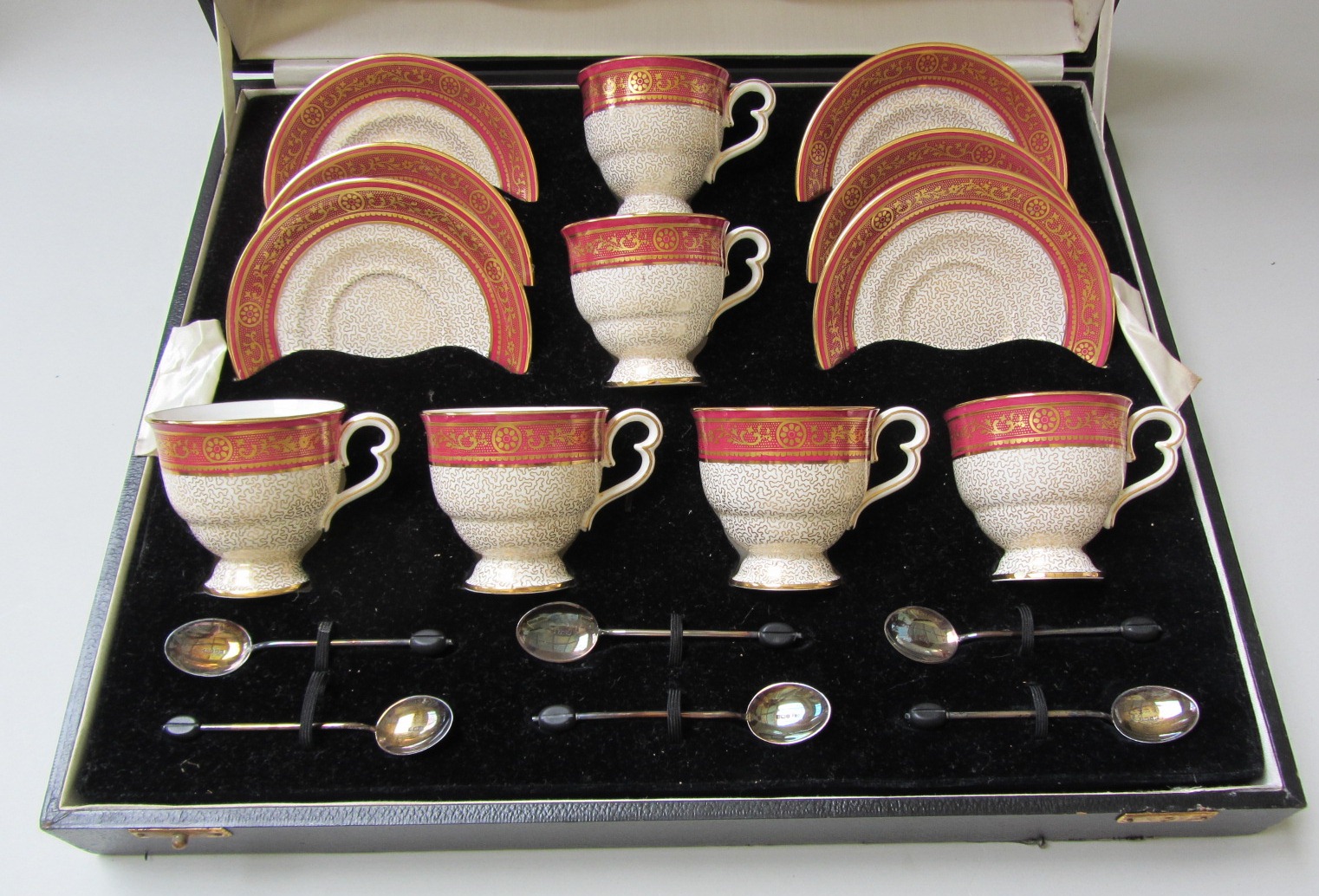 Appraisal: A Cauldon china six piece coffee set comprising six coffee