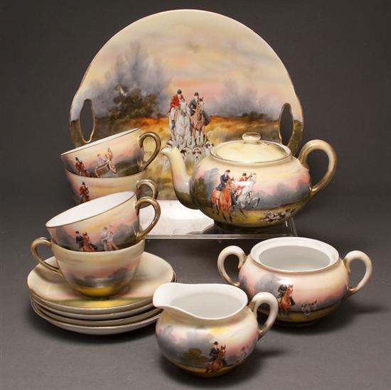 Appraisal: Royal Bayreuth porcelain -piece tea and dessert service first quarter-