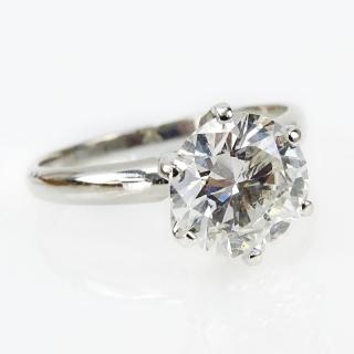 Appraisal: EGL Certified Carat Round Brilliant Cut Diamond and Platinum Solitaire