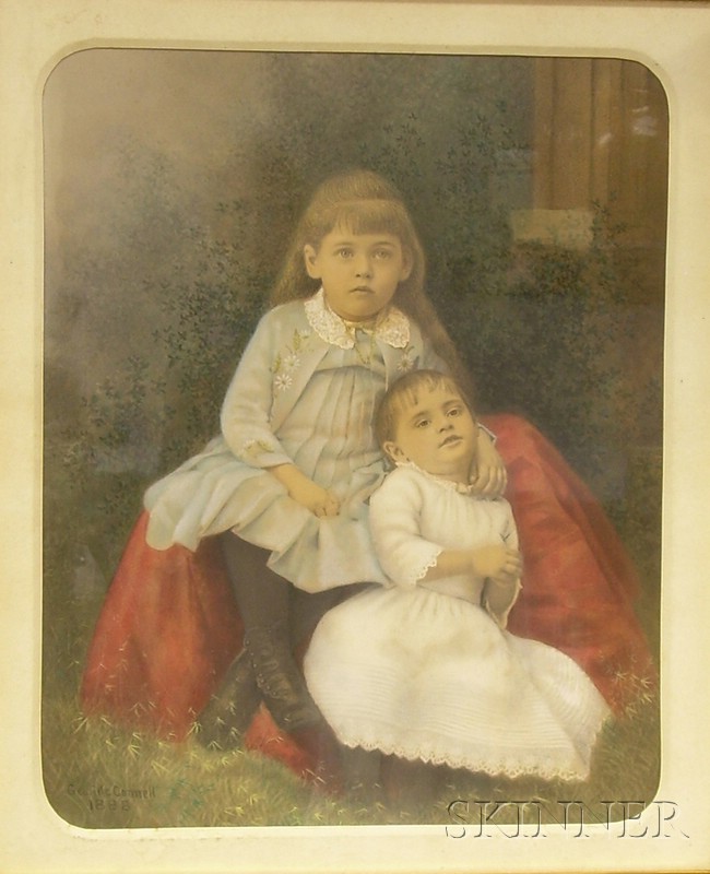 Appraisal: George McConnell American - Portrait of Two Young Siblings Signed