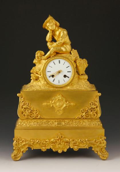 Appraisal: - th C French Mantel Clock th century French mantel