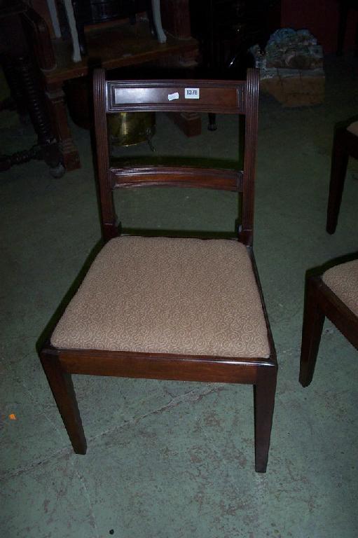 Appraisal: A set of seven Georgian mahogany dining chairs with bar