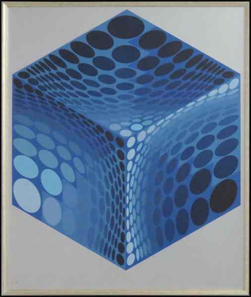 Appraisal: VICTOR VASARELY FRENCH HUNGARIAN - UNTITLED Serigraph edition artist proof