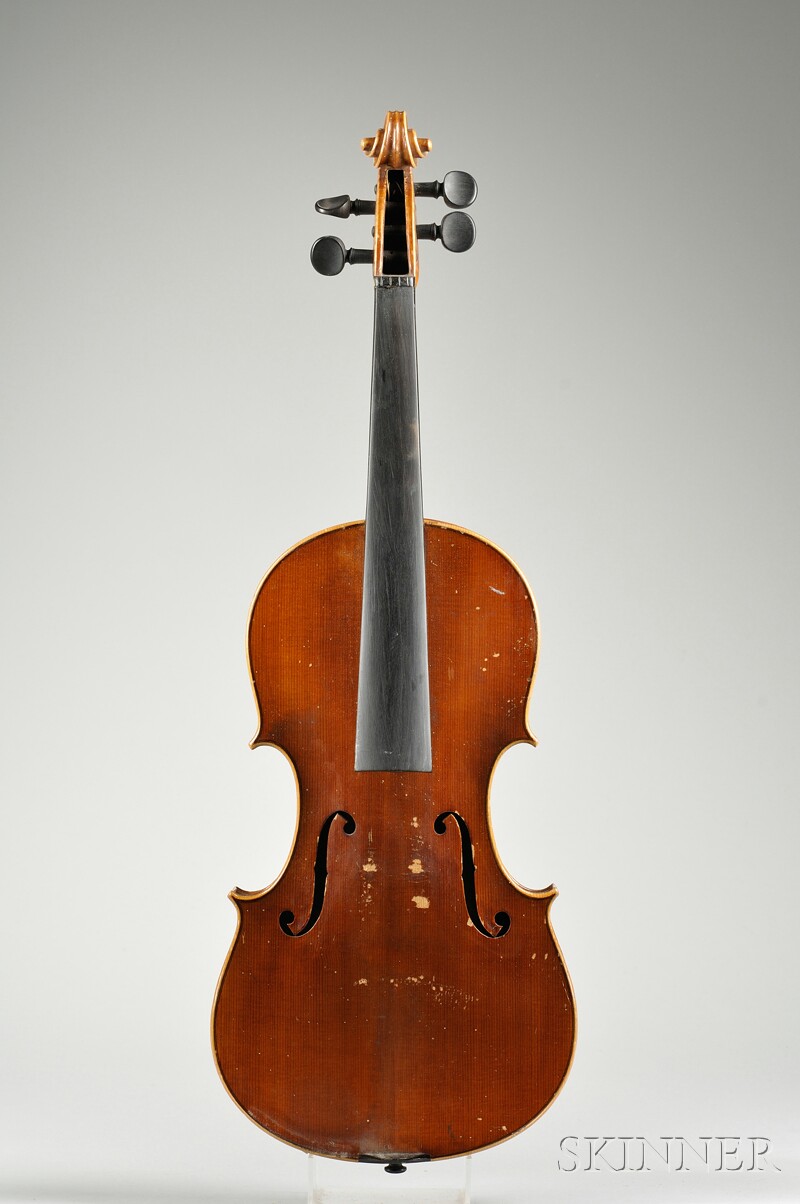 Appraisal: Saxon Violin E Martin c labeled HOYER length of back