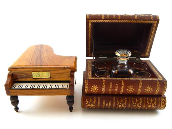 Appraisal: Two music boxes French made tantalus and music box faux