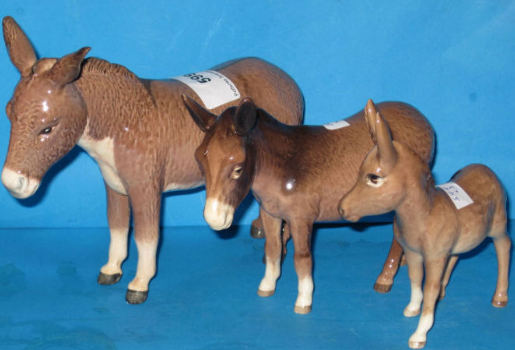 Appraisal: Beswick Donkey B Donkey and Donkey Foal