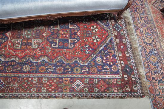 Appraisal: ORIENTAL RUG Area rug having multiple border and geometric motif