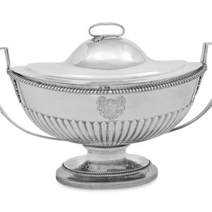 Appraisal: A George III Silver Covered Tureen William Burwash and Richard