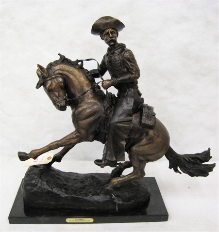 Appraisal: AFTER FREDERIC SACKRIDER REMINGTON American - Cowboy a patinated bronze