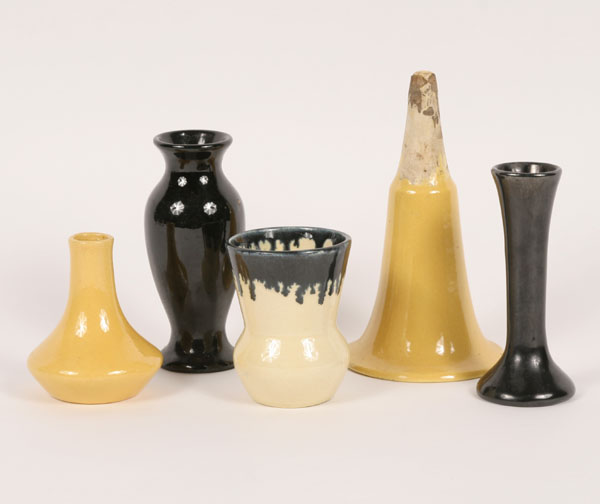 Appraisal: Lot of Muncie Art Pottery vases with black and or