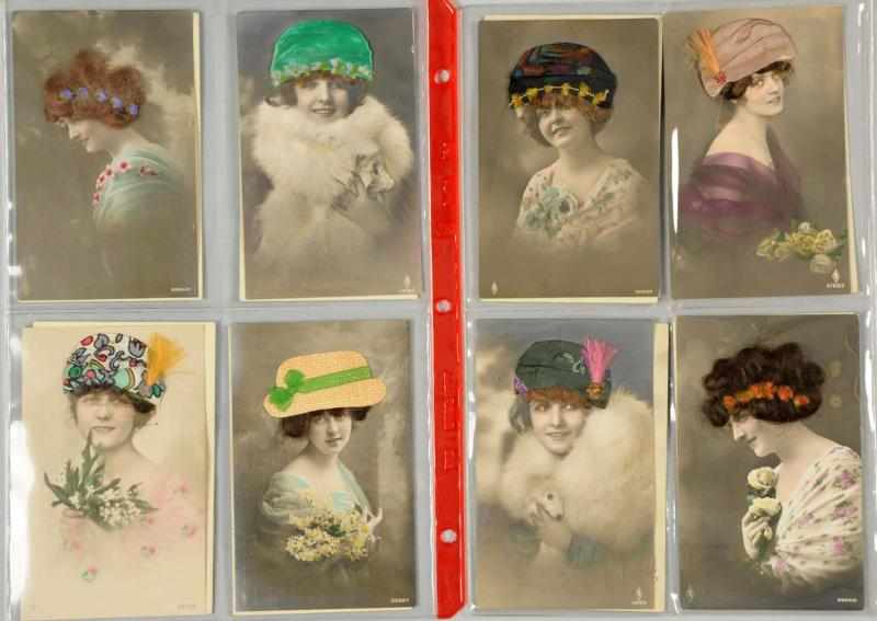 Appraisal: Lot of Postcards Unusual lot of ladies fancy hats Condition