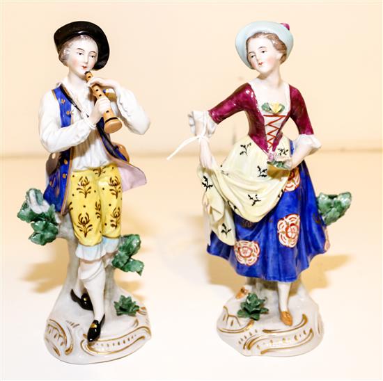 Appraisal: Sale Lot Two Sitzendorf Porcelain Figures th century depicting a