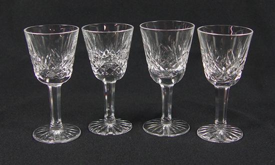 Appraisal: Four Waterford Lismore Cordials With etched signature high