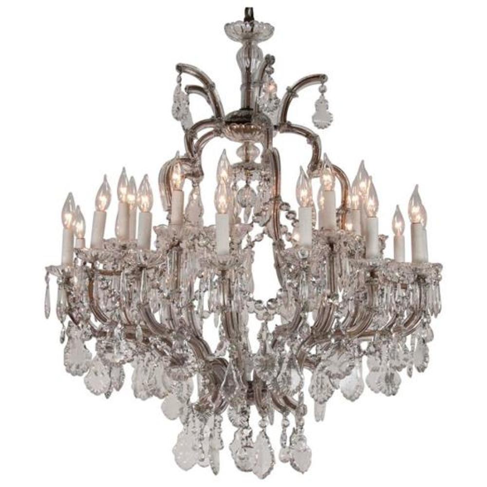 Appraisal: French Rococo Revival cut crystal chandelier early th C metal