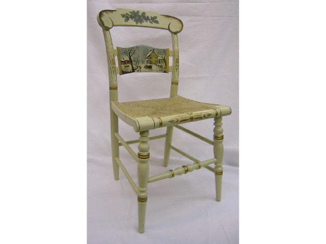 Appraisal: Hitchcock Chair Company limited edition Christmas chair of titled American