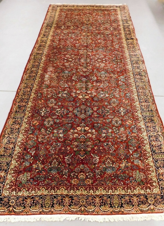 Appraisal: LG KAZVIN OVER SIZED BOTANICAL RUG Middle East th CenturyNavy