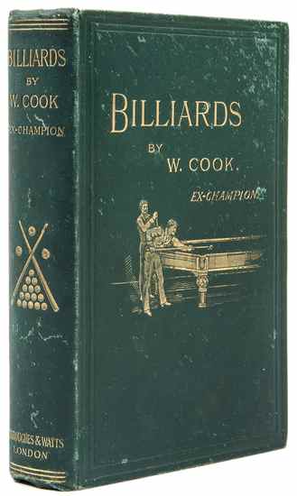 Appraisal: Cook William Billiards photographic frontispiece chromolithographed diagrams of a billiards