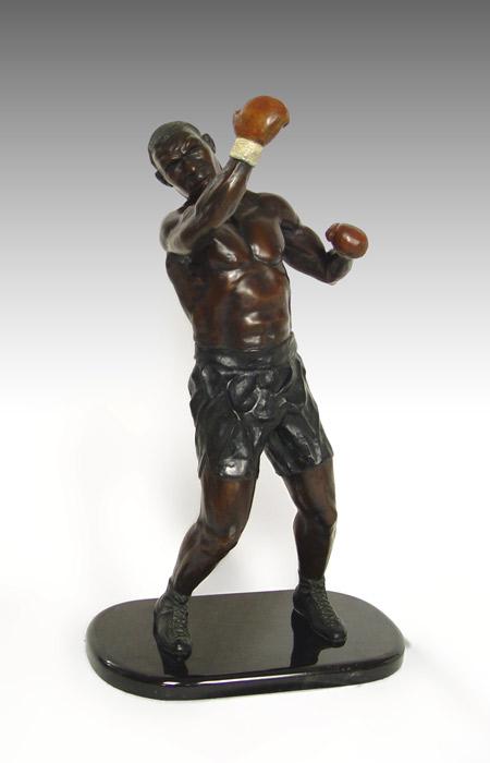 Appraisal: SIGNED BRONZE SCULPTURE OF BOXER ''IRON'' MIKE TYSON '' h