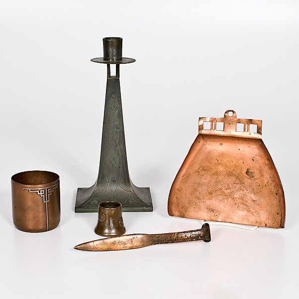 Appraisal: American early th century A group of five copper and