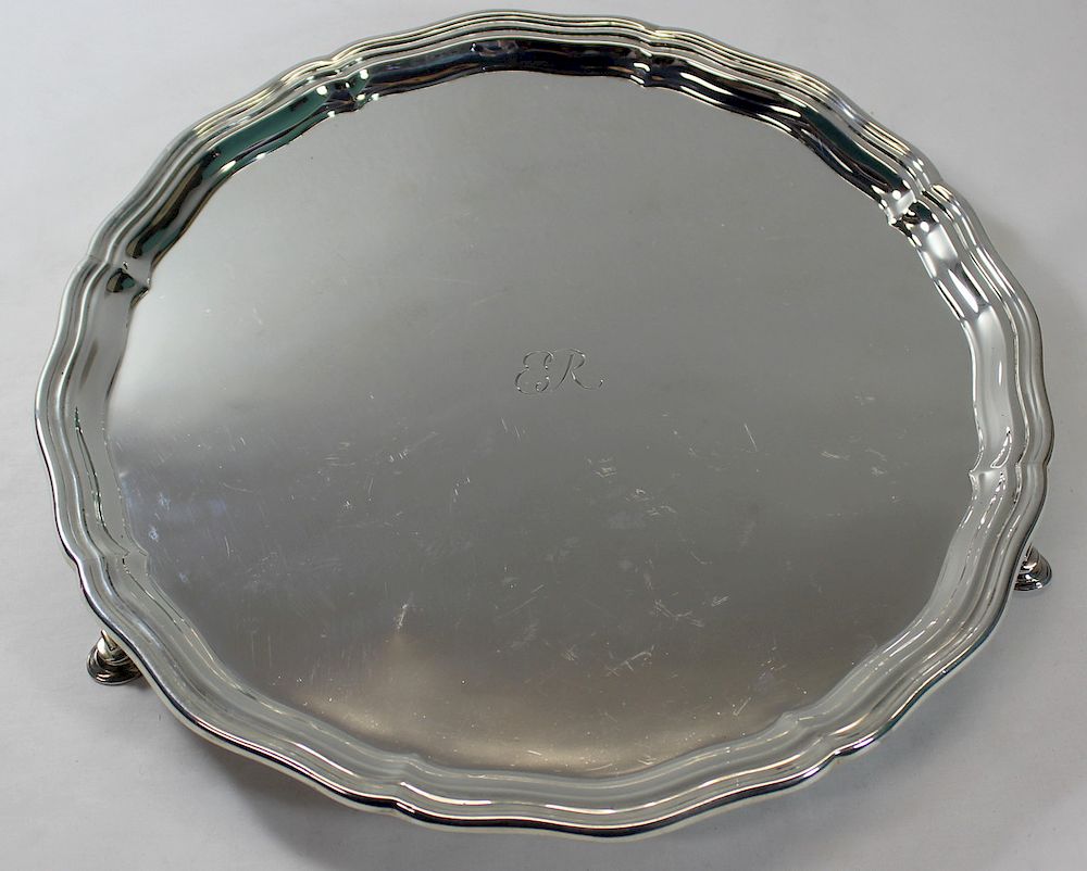 Appraisal: SILVER Crichton English Silver Serving Tray Includes an English silver