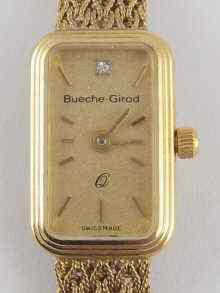 Appraisal: A carat gold lady's wrist watch by Bueche Girod with