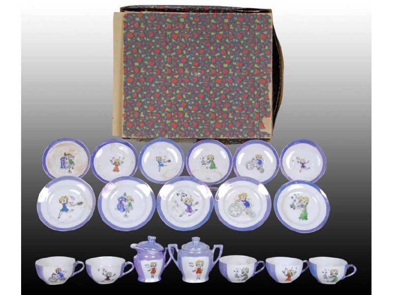 Appraisal: Betty Boop Occupied Japan Porcelain Tea Set with O Description