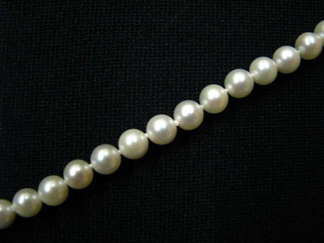 Appraisal: '' Mikimoto pearl bracelet with K clasp and - mm