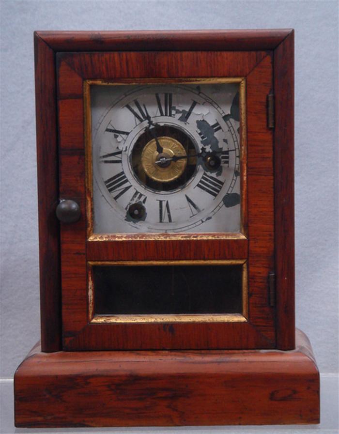 Appraisal: Seth Thomas rosewood cottage clock with alarm runs strikes k