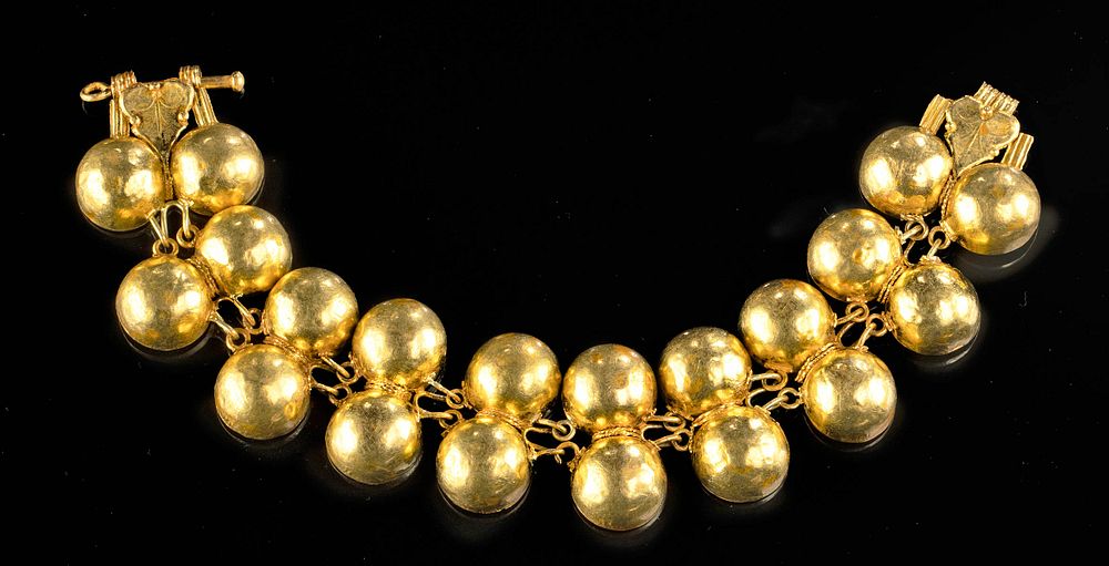 Appraisal: Exceptional Roman Gold Bracelet ex-Sotheby's Roman Imperial Period ca st