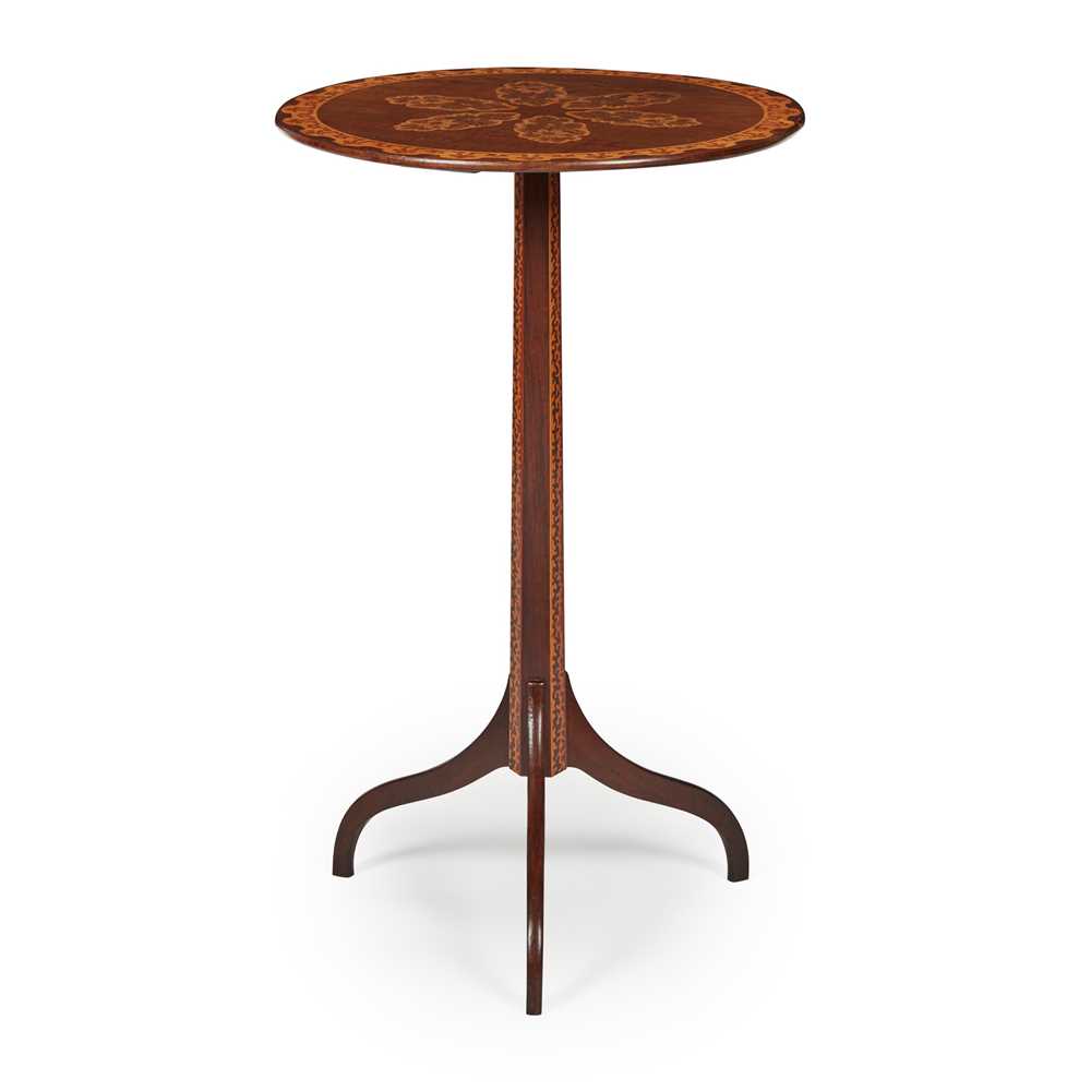 Appraisal: Y EARLY VICTORIAN ROSEWOOD MAPLE AND TUNBRIDGEWARE WINE TABLE MID