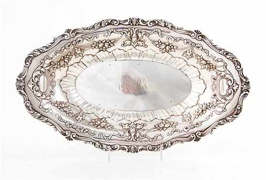 Appraisal: Gorham sterling bread tray first quarter th century floral and