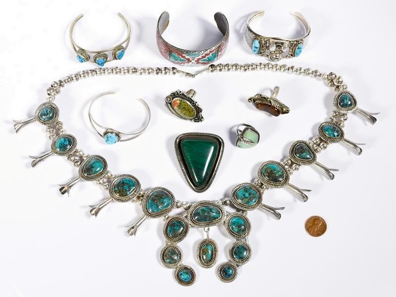 Appraisal: Native American Jewelry Grouping items Native American vintage jewelry grouping