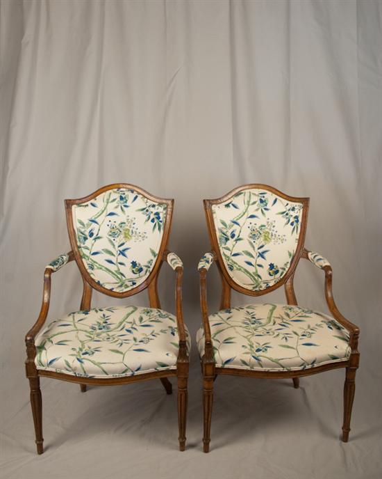 Appraisal: A Pair of L th C English Arm Chairs of