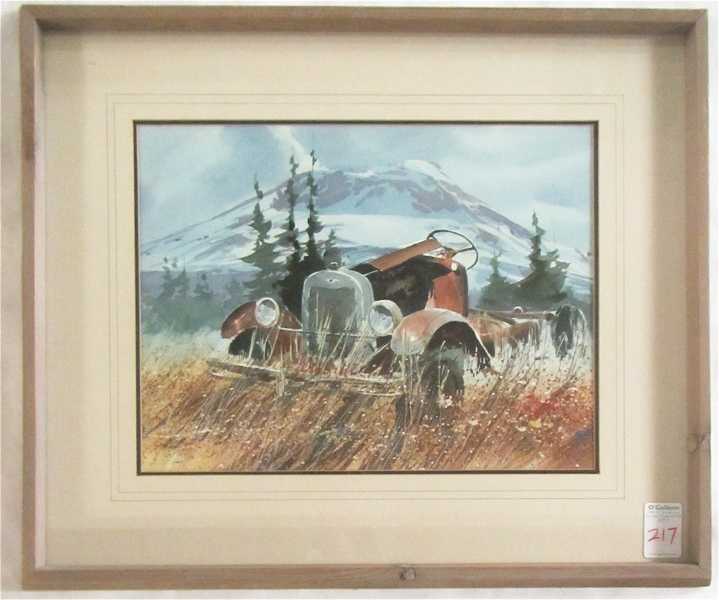 Appraisal: PHIL TYLER WATERCOLOR ON PAPER Oregon - Old Friend Forgotten