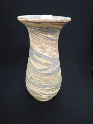 Appraisal: Niloak Missionware Art Pottery Vase marbilized swirl design signed excellent