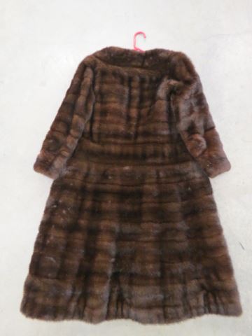 Appraisal: Fur Coat deep rich brown long a beautiful coat in