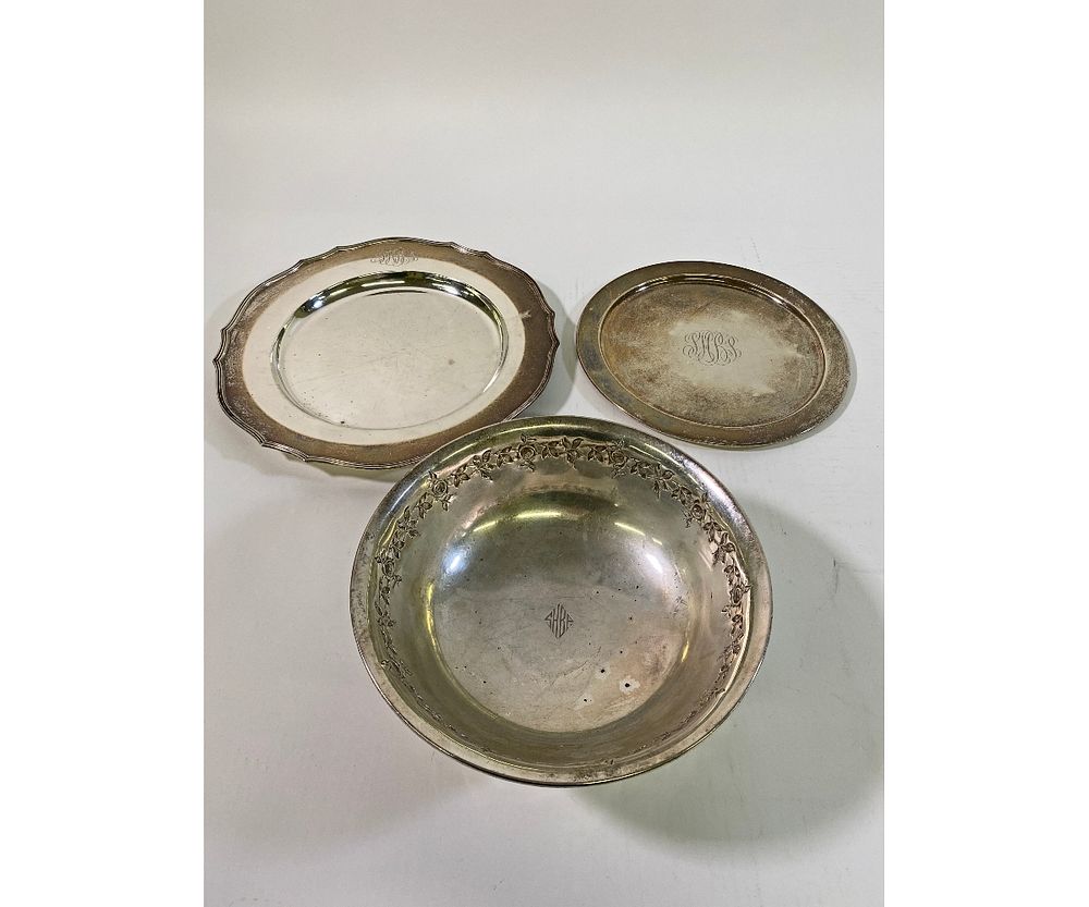 Appraisal: Sterling Silver Plate Sterling silver plate dia together with a