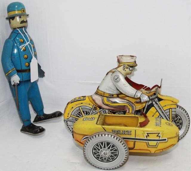 Appraisal: WIND-UP TIN LITHOGRAPH TOYS TO INCLUDE CASEYTHE COP BY UNIQUE