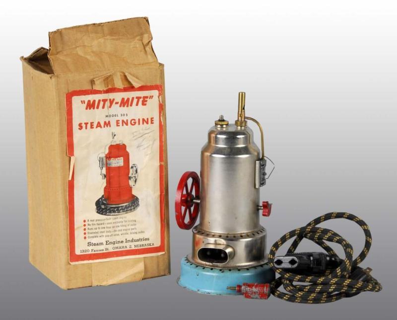 Appraisal: Mity-Mite Model Steam Engine Toy Description Electric fired Mity-Mite model