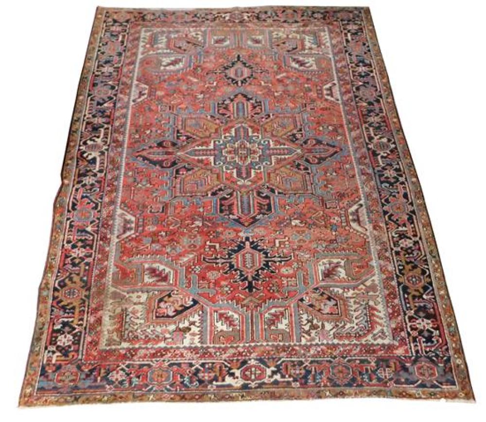 Appraisal: RUG Semi-antique Persian Heriz rug ' x ' hand-made wool