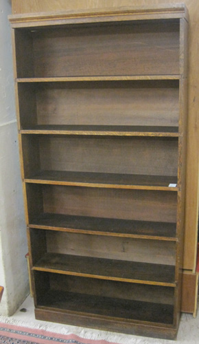 Appraisal: STACKING OAK BOOKCASE American early th century having six horizontal