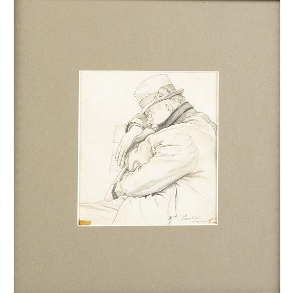 Appraisal: CARL LINK American - Untitled pencil on paper framed Provenance