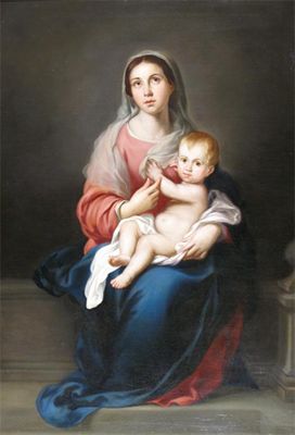 Appraisal: After Bartolom Esteban Murillo Madonna and child Inscribed verso Madonna