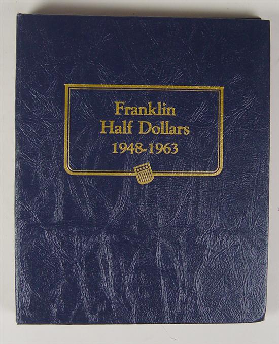 Appraisal: Complete Circulated Franklin Half Dollar Set Housed in Whitman book