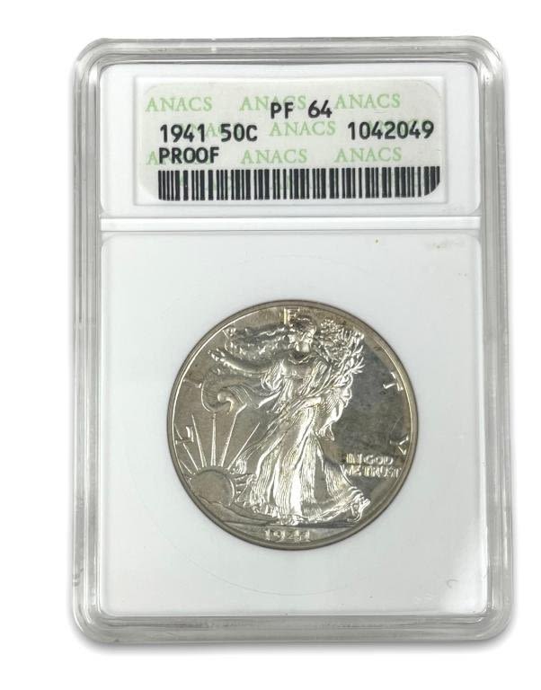 Appraisal: US Walking Liberty Proof Half Dollar PF Near Gem US