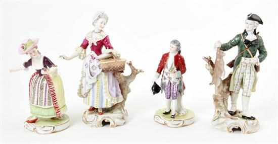 Appraisal: German porcelain figures of romantic couples late th early th