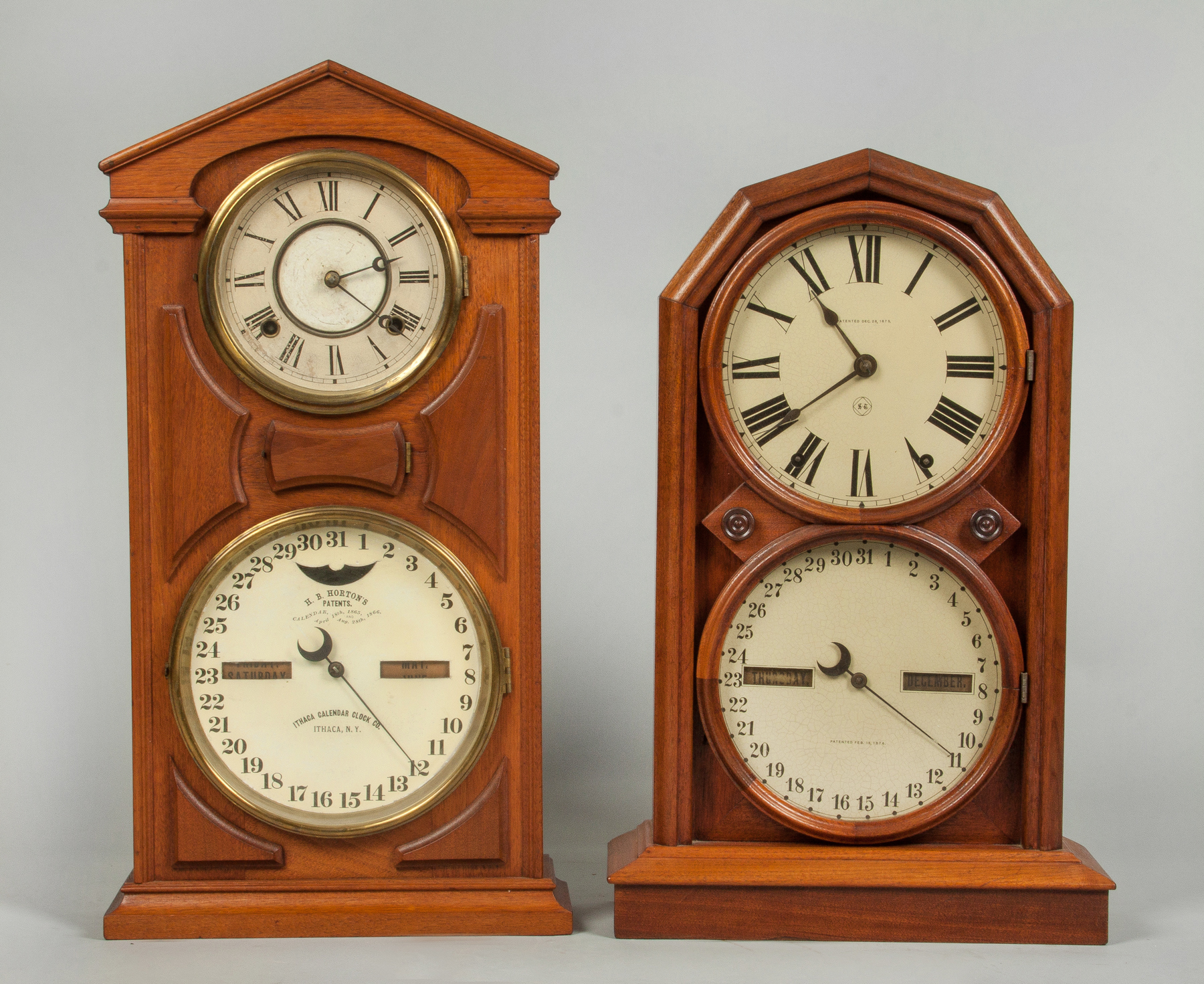 Appraisal: Seth Thomas Calendar Clock Walnut case Original dials refreshed day